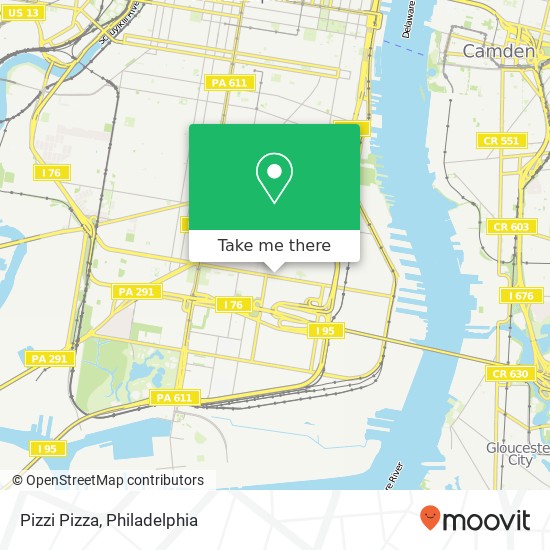 Mapa de Pizzi Pizza, 2654 S 6th St Philadelphia, PA 19148