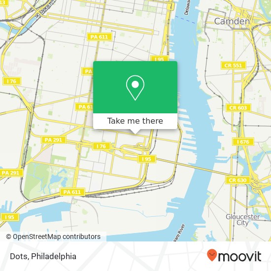 Mapa de Dots, 330 W Oregon Ave Philadelphia, PA 19148