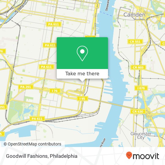 Mapa de Goodwill Fashions, 2601 S Front St Philadelphia, PA 19148