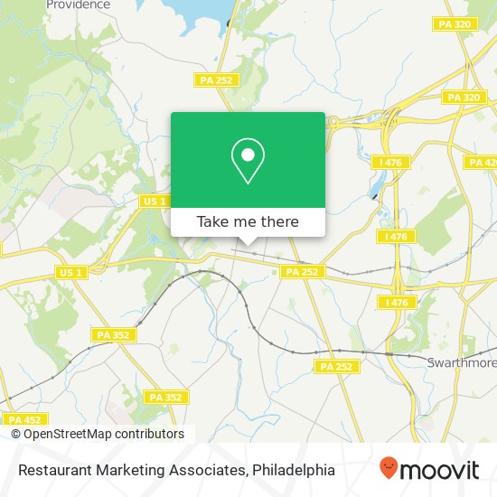 Mapa de Restaurant Marketing Associates, 11 S Olive St Media, PA 19063