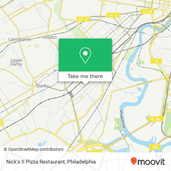 Nick's II Pizza Restaurant, 6840 Elmwood Ave Philadelphia, PA 19142 map