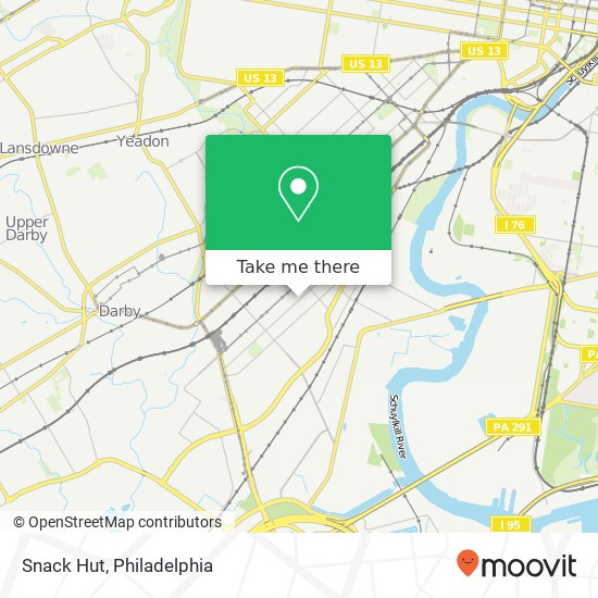 Mapa de Snack Hut, 2561 S Shields St Philadelphia, PA 19142