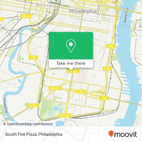 South Five Pizza, 1428 Wolf St Philadelphia, PA 19145 map