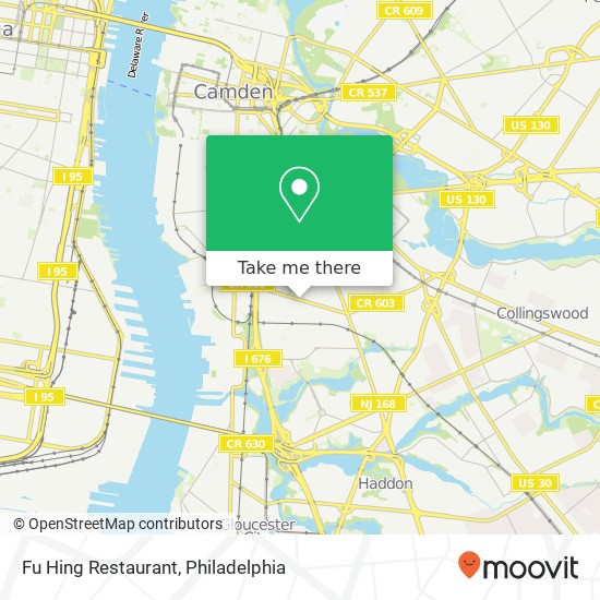 Mapa de Fu Hing Restaurant, 960 Ferry Ave Camden, NJ 08104