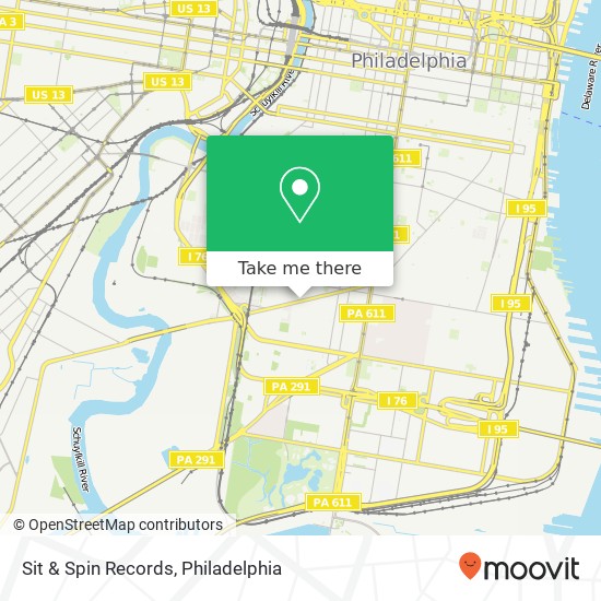 Mapa de Sit & Spin Records, 2243 S Lambert St Philadelphia, PA 19145