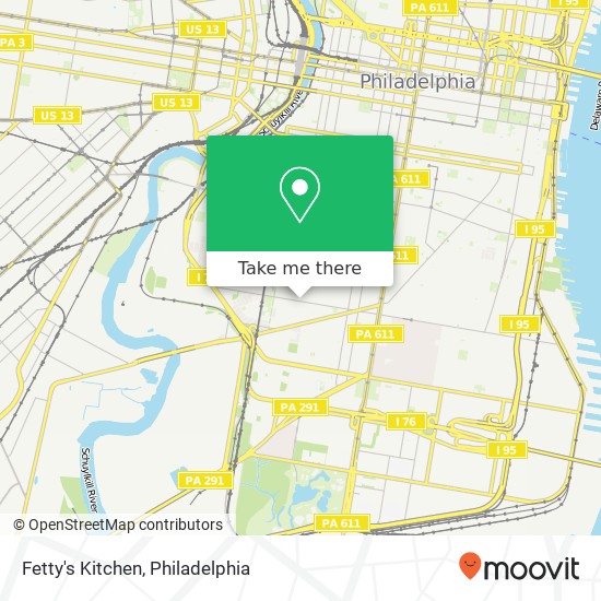 Mapa de Fetty's Kitchen, 2053 S Beechwood St Philadelphia, PA 19145