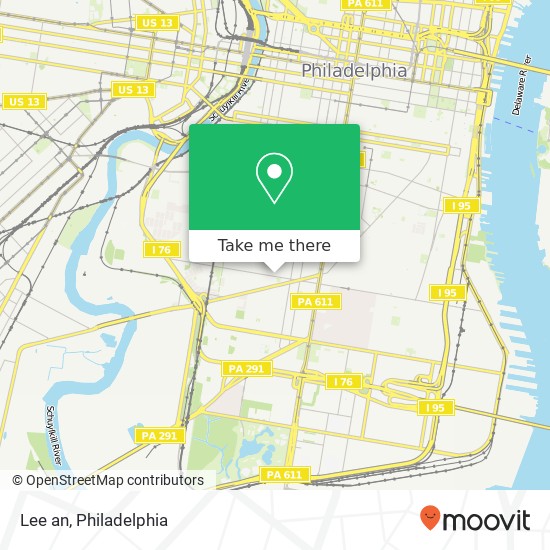 Mapa de Lee an, 1837 Snyder Ave Philadelphia, PA 19145