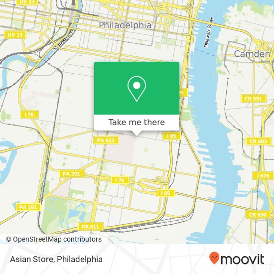 Mapa de Asian Store, 746 Snyder Ave Philadelphia, PA 19148