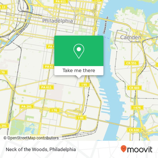 Mapa de Neck of the Woods, 229 Moore St Philadelphia, PA 19148