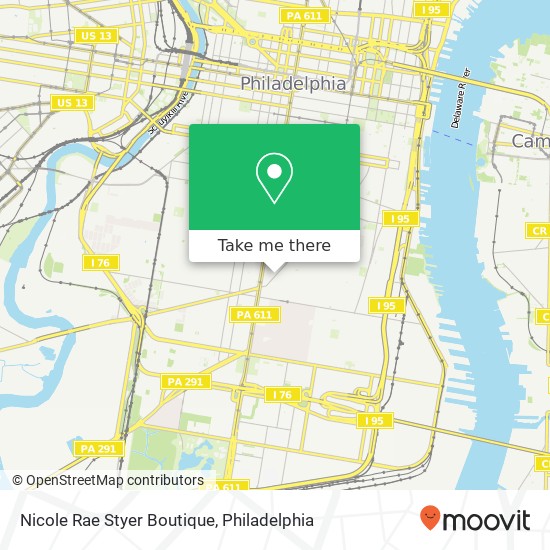 Mapa de Nicole Rae Styer Boutique, 1822 E Passyunk Ave Philadelphia, PA 19148