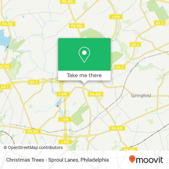 Christmas Trees - Sproul Lanes, 745 W Sproul Rd Springfield, PA 19064 map