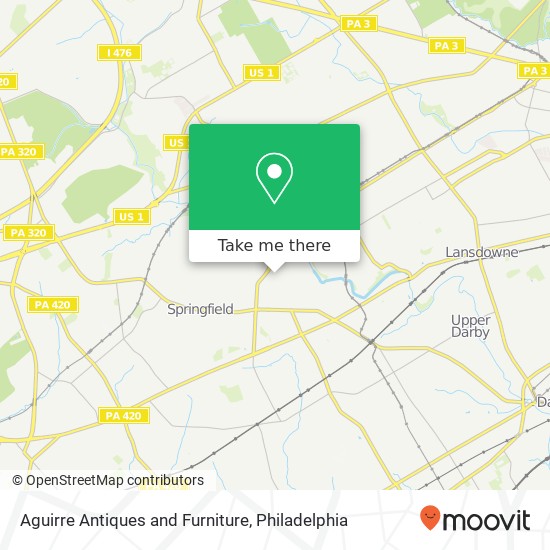 Mapa de Aguirre Antiques and Furniture, 5242 Gramercy Dr Clifton Heights, PA 19018