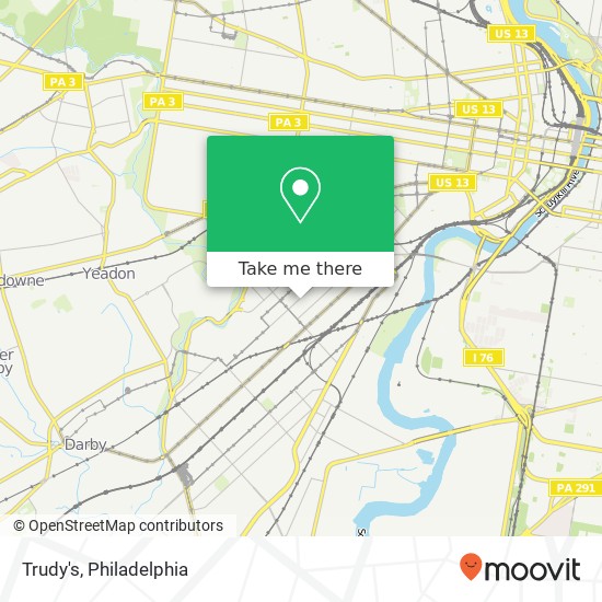 Mapa de Trudy's, 5636 Kingsessing Ave Philadelphia, PA 19143