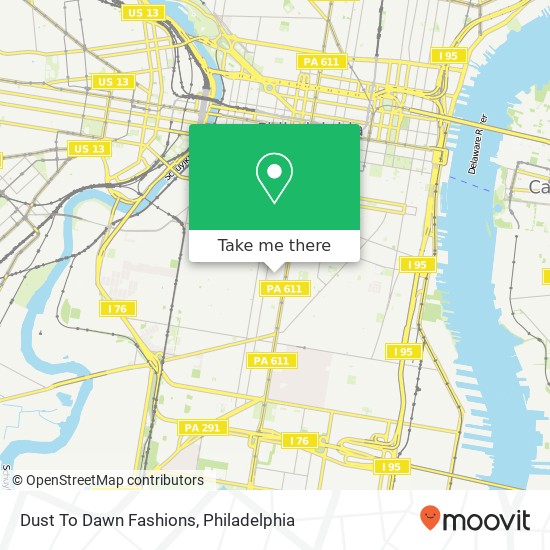 Mapa de Dust To Dawn Fashions, 1505 Reed St Philadelphia, PA 19146