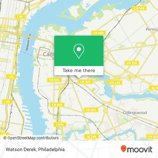 Mapa de Watson Derek, 1148 Haddon Ave Camden, NJ 08103