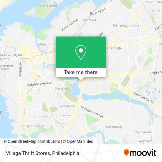 Village Thrift Stores map