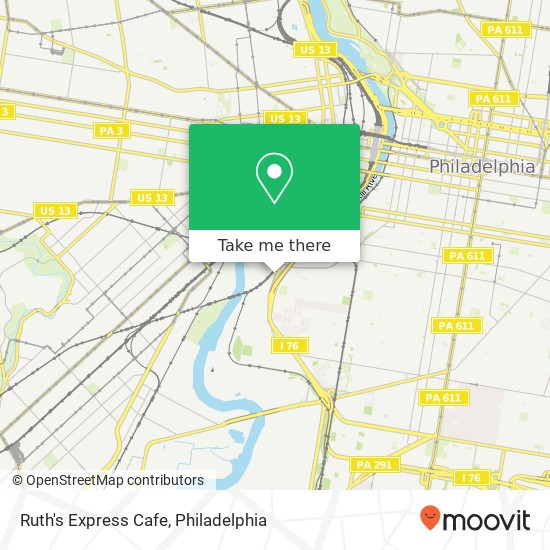 Ruth's Express Cafe, 1300 S Warfield St Philadelphia, PA 19146 map