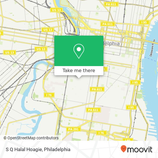 Mapa de S Q Halal Hoagie, 1247 S 21st St Philadelphia, PA 19146