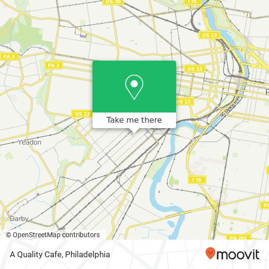 Mapa de A Quality Cafe, Kingsessing Ave Philadelphia, PA 19143