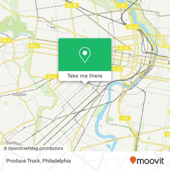 Mapa de Produce Truck, Chester Ave Philadelphia, PA 19143