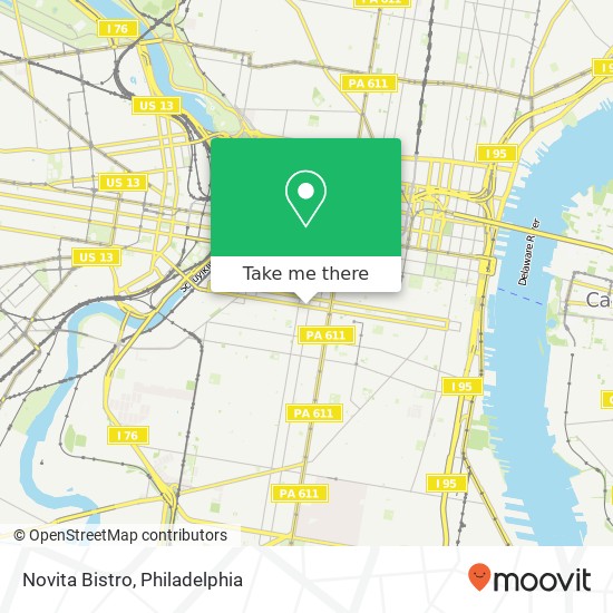 Novita Bistro, 1608 South St Philadelphia, PA 19146 map