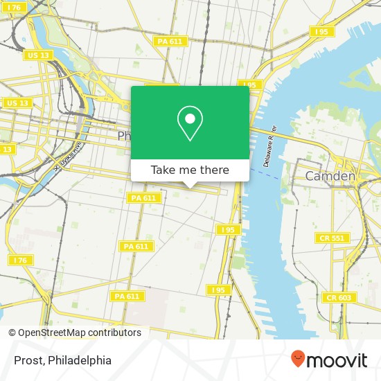 Mapa de Prost, 718 South St Philadelphia, PA 19147