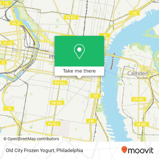 Mapa de Old City Frozen Yogurt, 742 South St Philadelphia, PA 19147