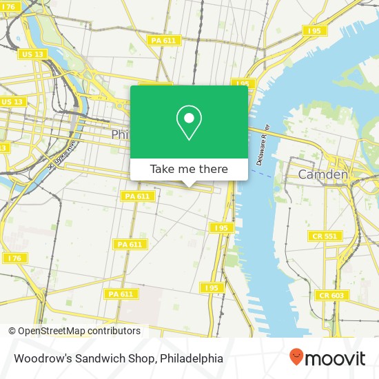 Woodrow's Sandwich Shop, 630 South St Philadelphia, PA 19147 map