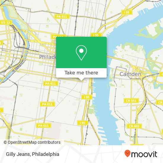 Mapa de Gilly Jeans, 320 South St Philadelphia, PA 19147
