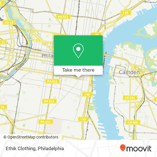 Mapa de Ethik Clothing, 441 South St Philadelphia, PA 19147