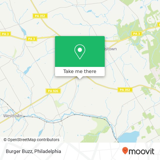 Mapa de Burger Buzz, 13 Twin Pine Way Glen Mills, PA 19342