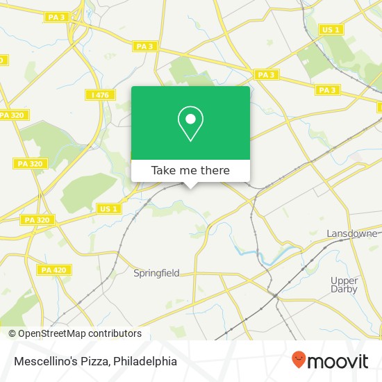 Mescellino's Pizza, 4824 Drexelbrook Dr Drexel Hill, PA 19026 map