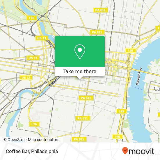 Mapa de Coffee Bar, 1701 Locust St Philadelphia, PA 19103