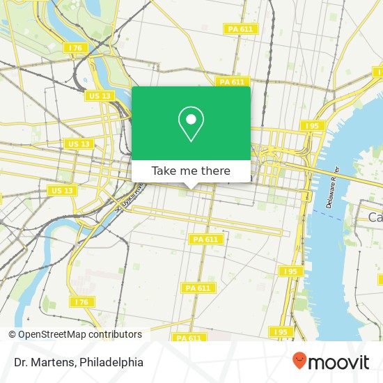 Mapa de Dr. Martens, 1710 Walnut St Philadelphia, PA 19103