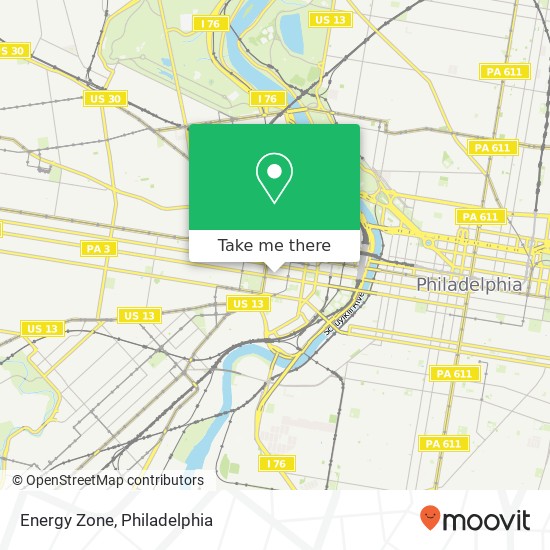 Mapa de Energy Zone, 3701 Walnut St Philadelphia, PA 19104