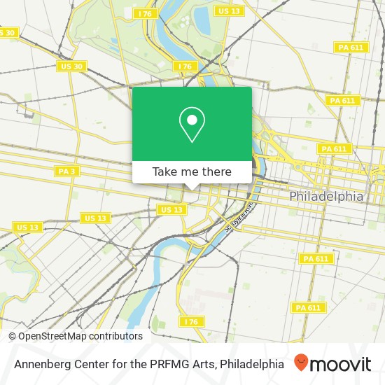 Annenberg Center for the PRFMG Arts map