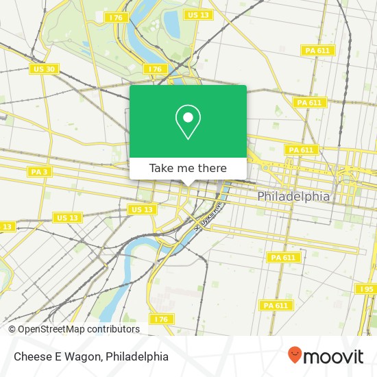 Mapa de Cheese E Wagon, Philadelphia, PA 19104