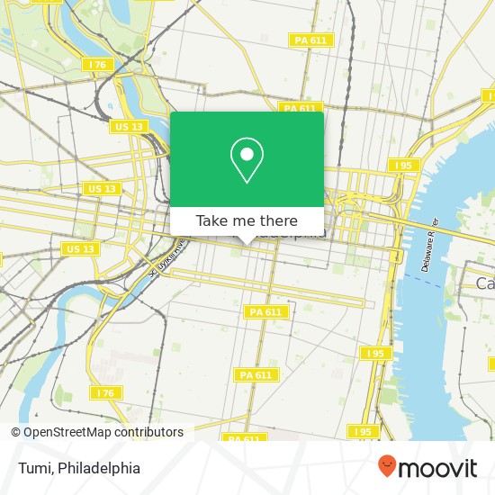 Mapa de Tumi, 1733 Walnut St Philadelphia, PA 19103