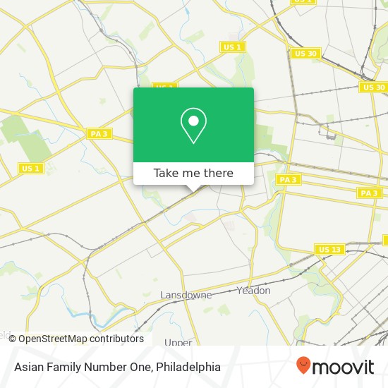 Asian Family Number One, 819 Garrett Rd Upper Darby, PA 19082 map