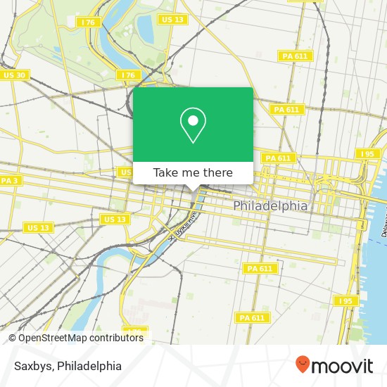 Mapa de Saxbys, 2951 Market St Philadelphia, PA 19104