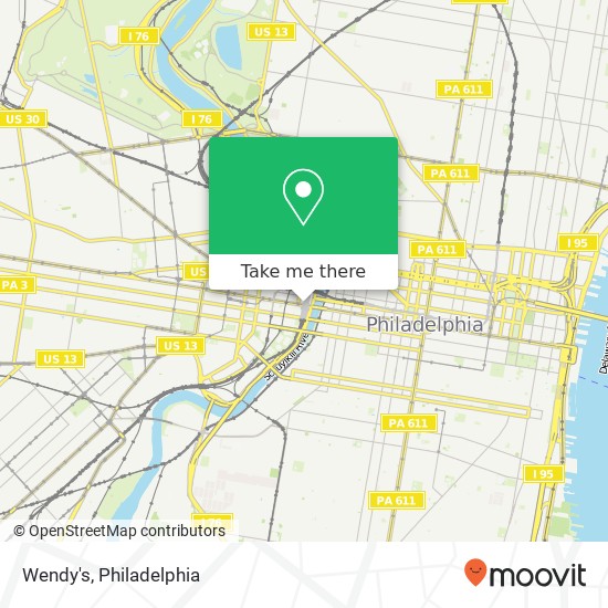 Mapa de Wendy's, 2955 Market St Philadelphia, PA 19104
