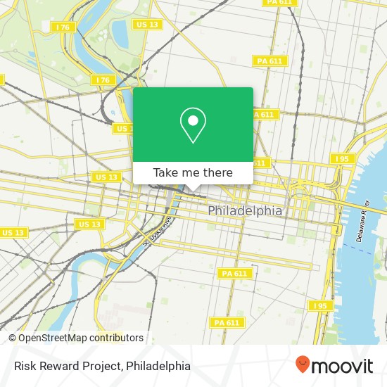 Mapa de Risk Reward Project, 55 N 22nd St Philadelphia, PA 19103