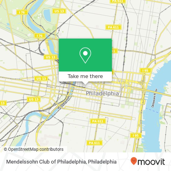 Mendelssohn Club of Philadelphia map