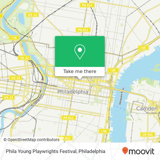 Phila Young Playwrights Festival map