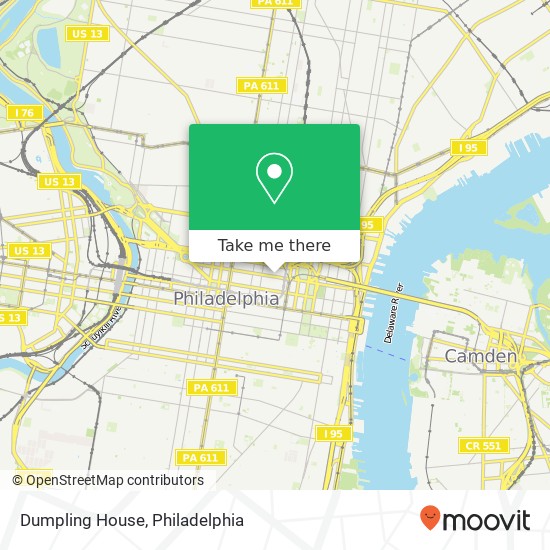 Mapa de Dumpling House, 927 Race St Philadelphia, PA 19107