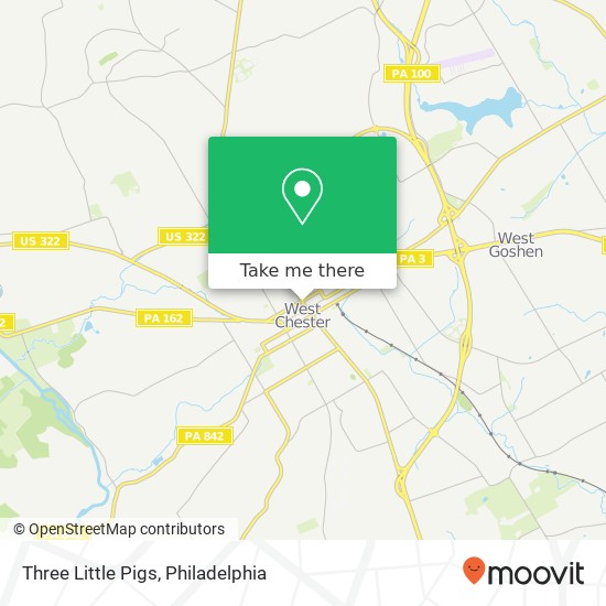 Mapa de Three Little Pigs, 131 N High St West Chester, PA 19380