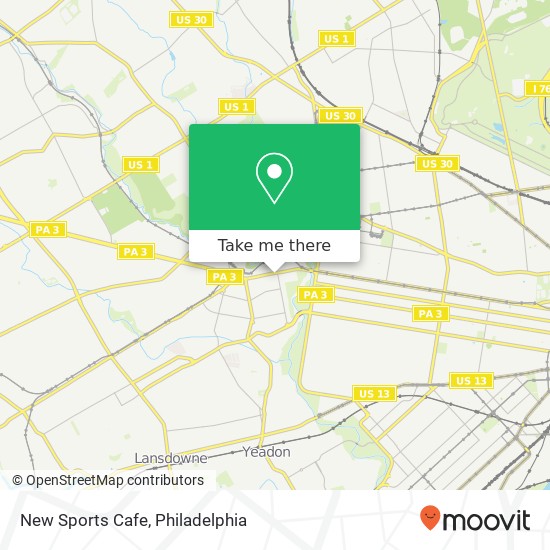 New Sports Cafe, 6560 Market St Upper Darby, PA 19082 map
