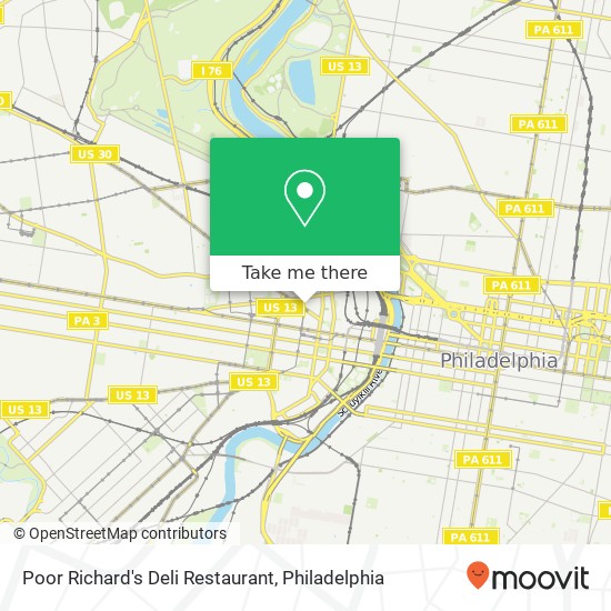 Poor Richard's Deli Restaurant, 221 N 36th St Philadelphia, PA 19104 map