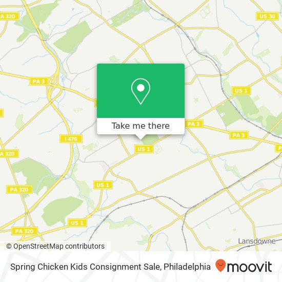 Mapa de Spring Chicken Kids Consignment Sale, 100 N Edmonds Ave Havertown, PA 19083