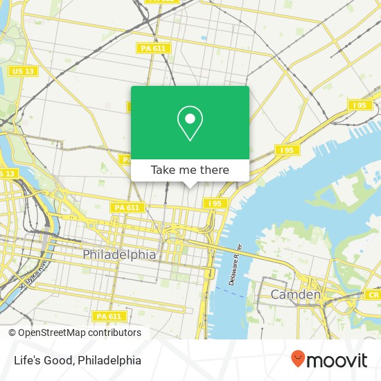 Mapa de Life's Good, 813 N 5th St Philadelphia, PA 19123